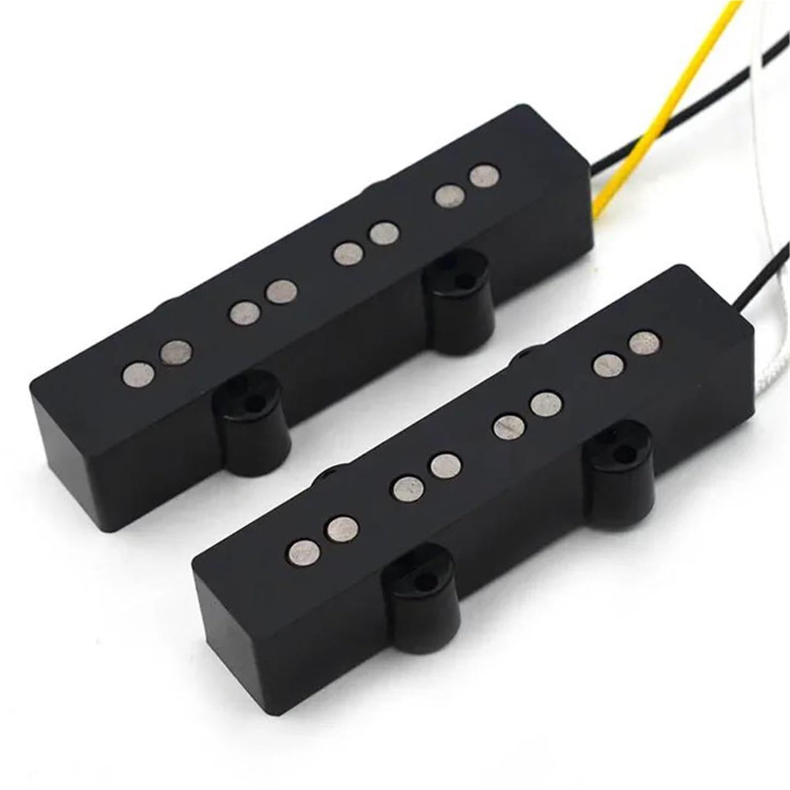 Miłośnicy Muzyki Przetworniki Do Gitary Elektryczn Open Alnico 5 Jazz JB Bass Pickup Neck Lub Bridge Pickup Pleciony Kabel Materiałowy Do 4-strunowych Części Basowych(B)