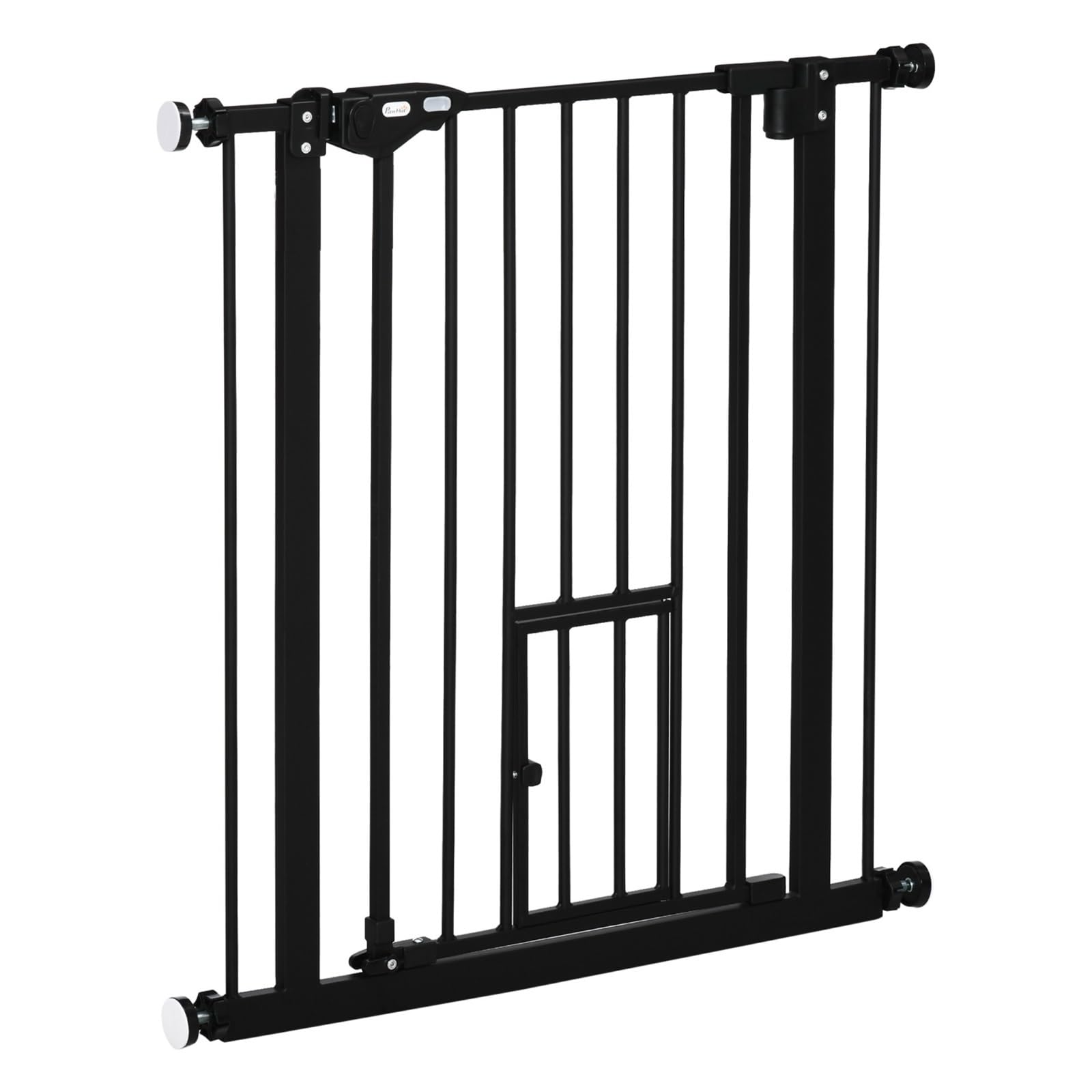 Dog Safety Fence Retractable 74-80x76,2 Cm Black Easy Installtion