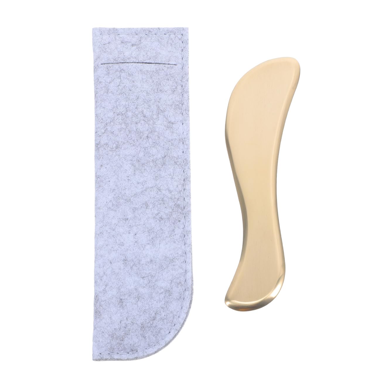 FRCOLOR 1 planche à gratter en acier inoxydable Guasha Guasha Planche de massage Grattoir Guasha Planche à gratter Planche Gua Sha Grattoir Planche à gratter en laiton Planche de massage pour le