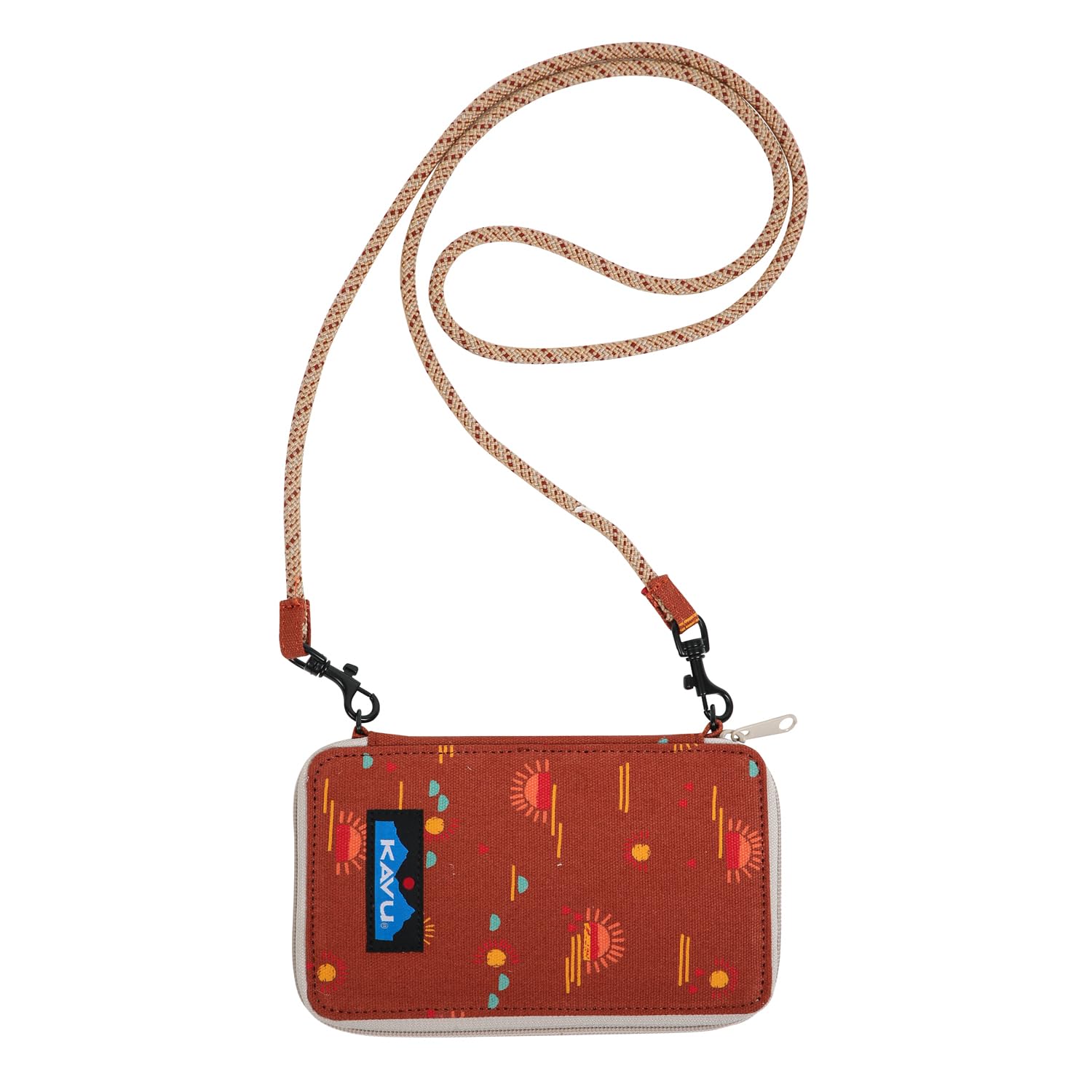 KAVU Go Time Bi-Fold Crossbody Wallet with Rope Strap