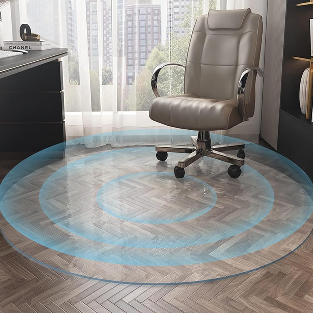 2 Mm Dicker Transparenter Hartbodenschutz, Runde Home Office Stuhl Matte Für Hartholz/Fliesen, Nicht Ausgelöste Schreibtisch Holzböden Teppichschutz,70cm(27.55in)