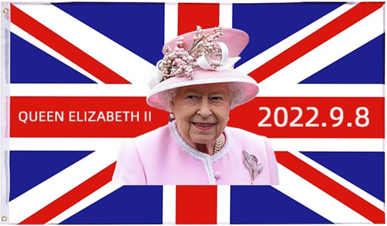 shifengzhou Queen Elizabeth Memorial Flag 3x5Ft British Union Jack