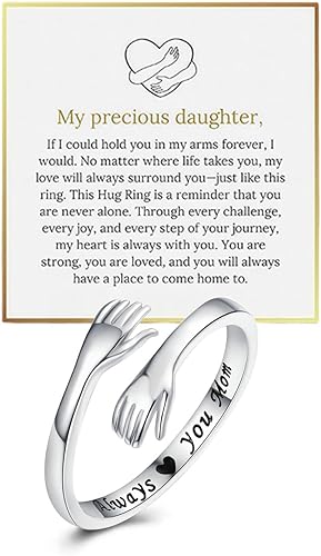 Miniatura 60 de choice of all Anillo giratorio para mujer con texto en inglés «To My Daughter/Wife/Sister/Mom», regalo para hija de mamá, madre e hija, anillo C3