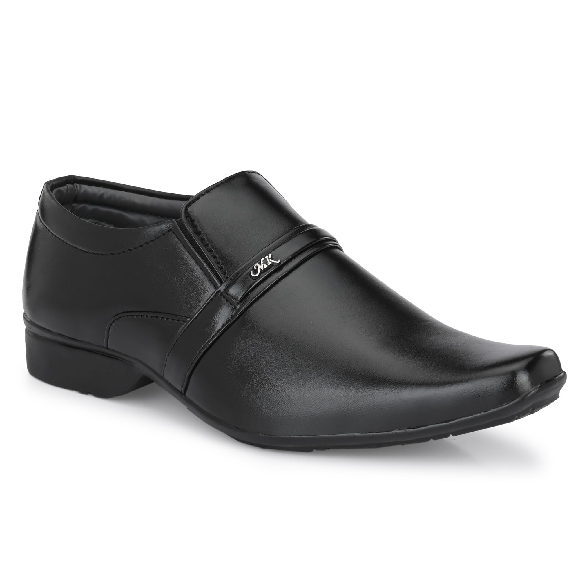leepeeter Men's Moccasin Slip On Office Dress Formal Shoes, Black-picture-25