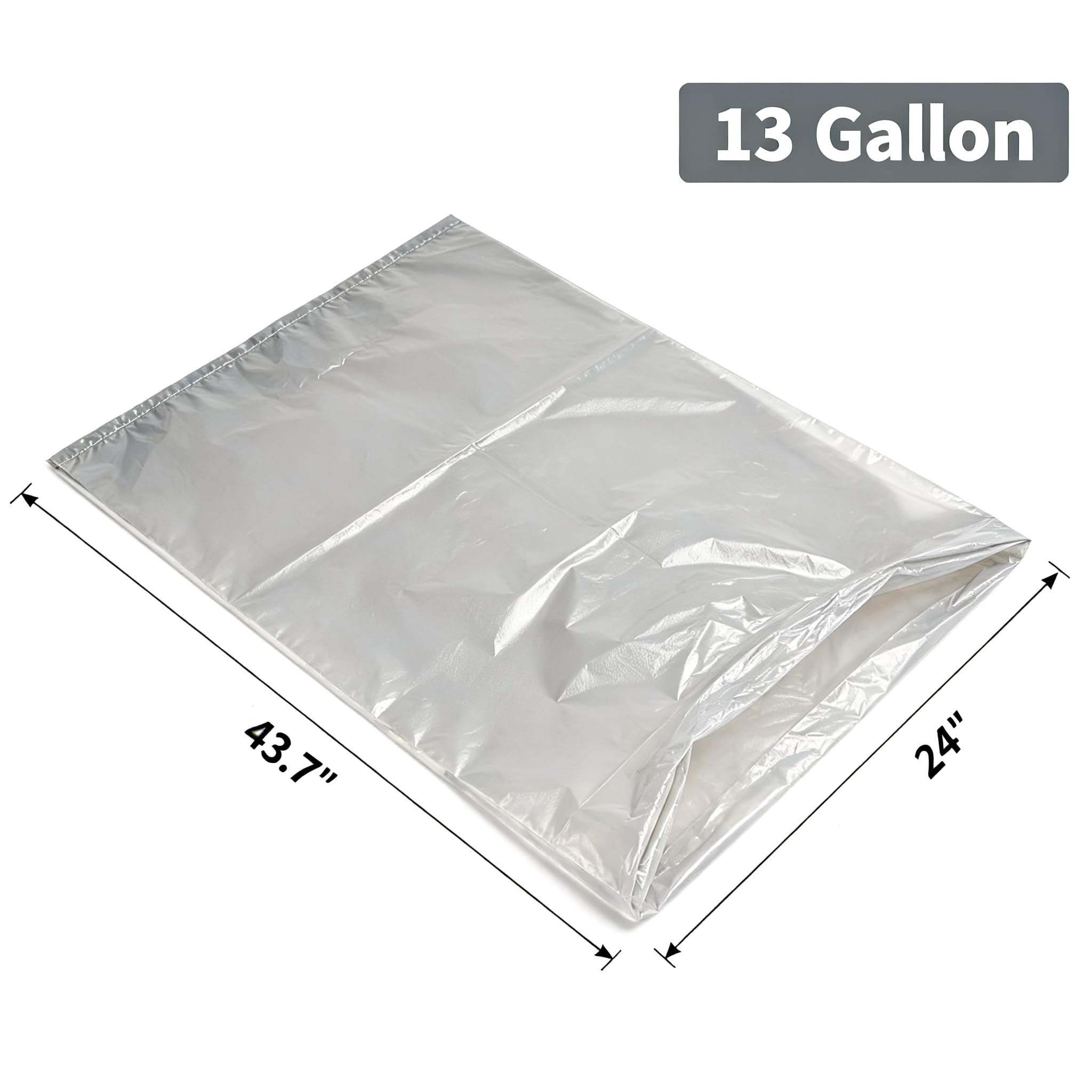 Rosebloom Bolsas de basura de 18 galones, bolsas de basura grandes, gris, 100 unidades