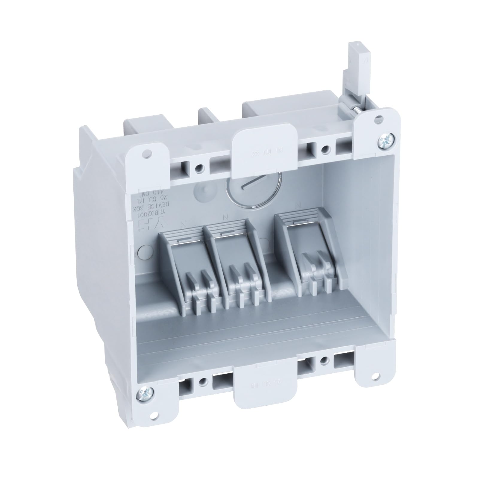 LEONLITE 2 Gang 25 Cubic Inch Old Work Electrical Outlet Box, Two