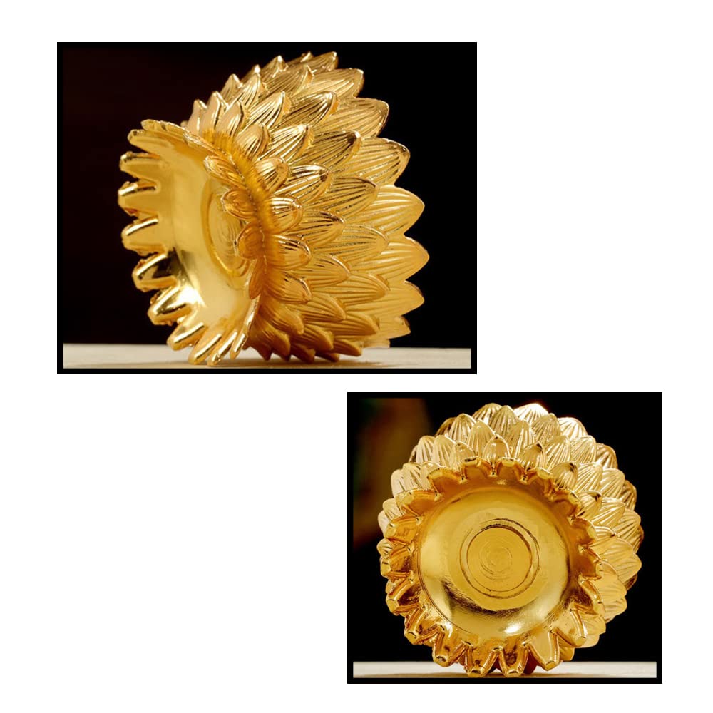 Lowats Brûleur D'Encens 2 Pièces Lotus Encensoir Lotus Brûleur Vintage Mini Brûleur D'Encens Bouddha Vintage Brûleur D'Encens Brûleur à Arôme Rouge Cuivre Encensoir Mini Porte Encens