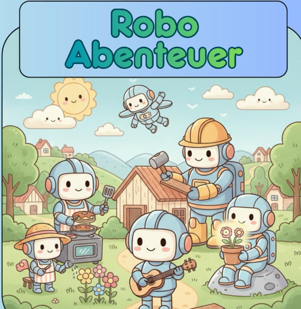 Robo Abenteuer: Ein Kinder-Ausmalbuch voller Abenteuer und neuer Roboterfreunde