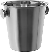 Mimo Style Balde de Gelo 1,2L, Feito Inteiramente de Aço Inoxidável. Mantem Suas Bebidas Geladas. Ideal Bancadas, Bares, Restaurantes e Festas. É Resistente, Durável e Seu é Design Elegante