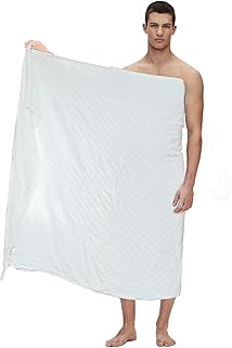 Adult Teenager Kids Thick Cool Islamic IHRAM 2 Piece Blanket Towel for Hajj and Umrah No-Stitched Premium Synthetics Cotton