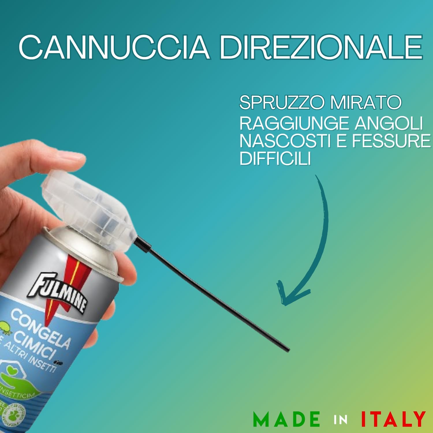 Virsus Bomboletta Spray Congela Cimici e Altri insetti Fulm242, capacità 300ml, Senza Insetticidi, per scarafaggi, blatte, ragni, mosconi e altri insetti striscianti, per Interni ed Esterni (6)