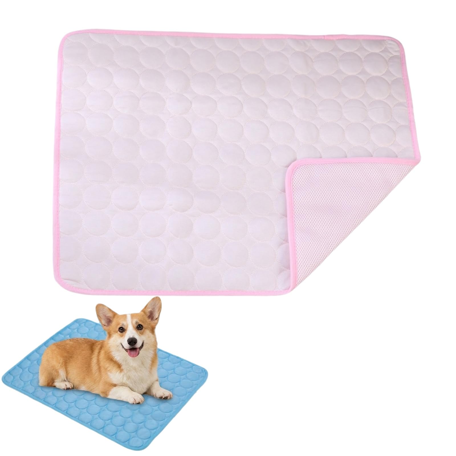The Dog Hub Arctic Cooling Dog Mat, Dog Cooling Mat, Ice Silk Self Cooling Pad for Large Medium Small Dogs and Cats, Washable Portable Pet Cooling Blanket (XL -100X70cm,Pink)
