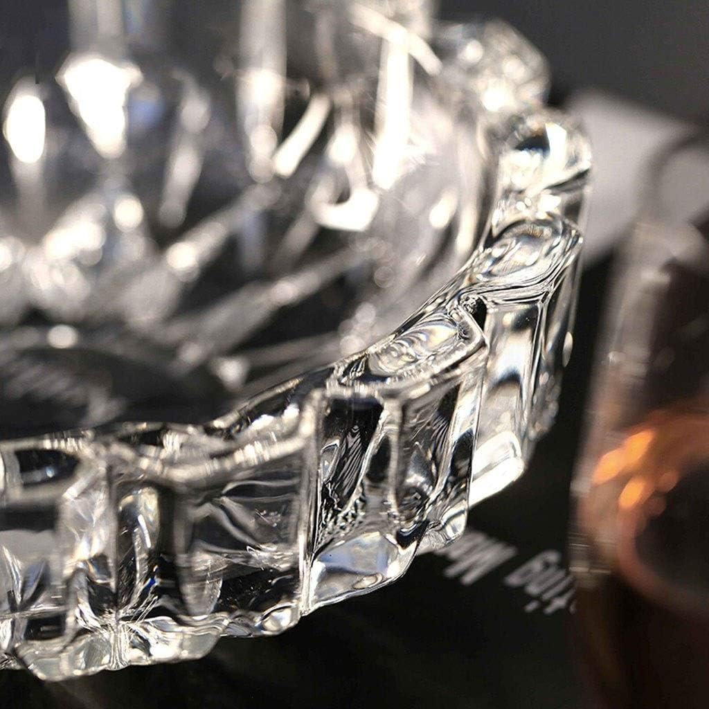 Home Ashtray Glass Ashtray Transparent Glass Ashtray Round Creative Crystal Ashtray Fashion Indoor And Outdoor Living Room Home Ashtray Household ashtrays