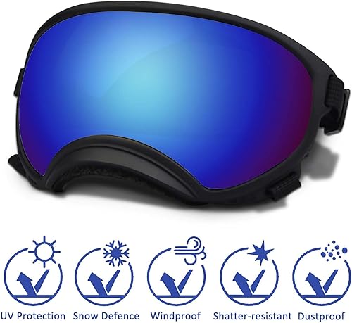 Miniatura 2 de Gafas de sol para perros pequeños con correa ajustable protección UV, gafas de sol para perros y cachorros, adecuados para perros pequeños,