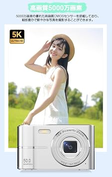 Digital Camera Digicam 44 Megapixels 1080P Video Recording Auto Focus AF Function HD Camera Image Stabilization Lightweight Portable USB C Charging 2.4 Inch IPS Screen 32g Memory Card Included Green