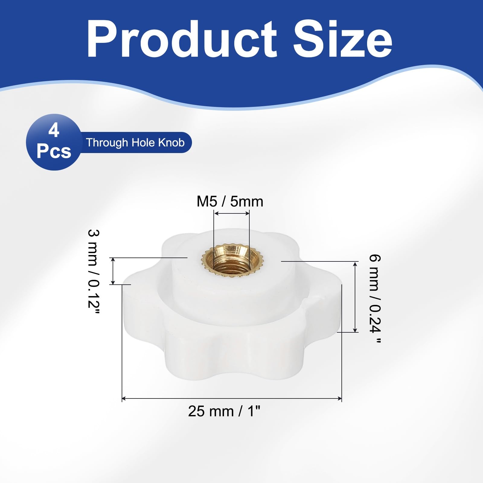 PATIKIL M5 x 25mm Thread Clamping Nuts - Image 2