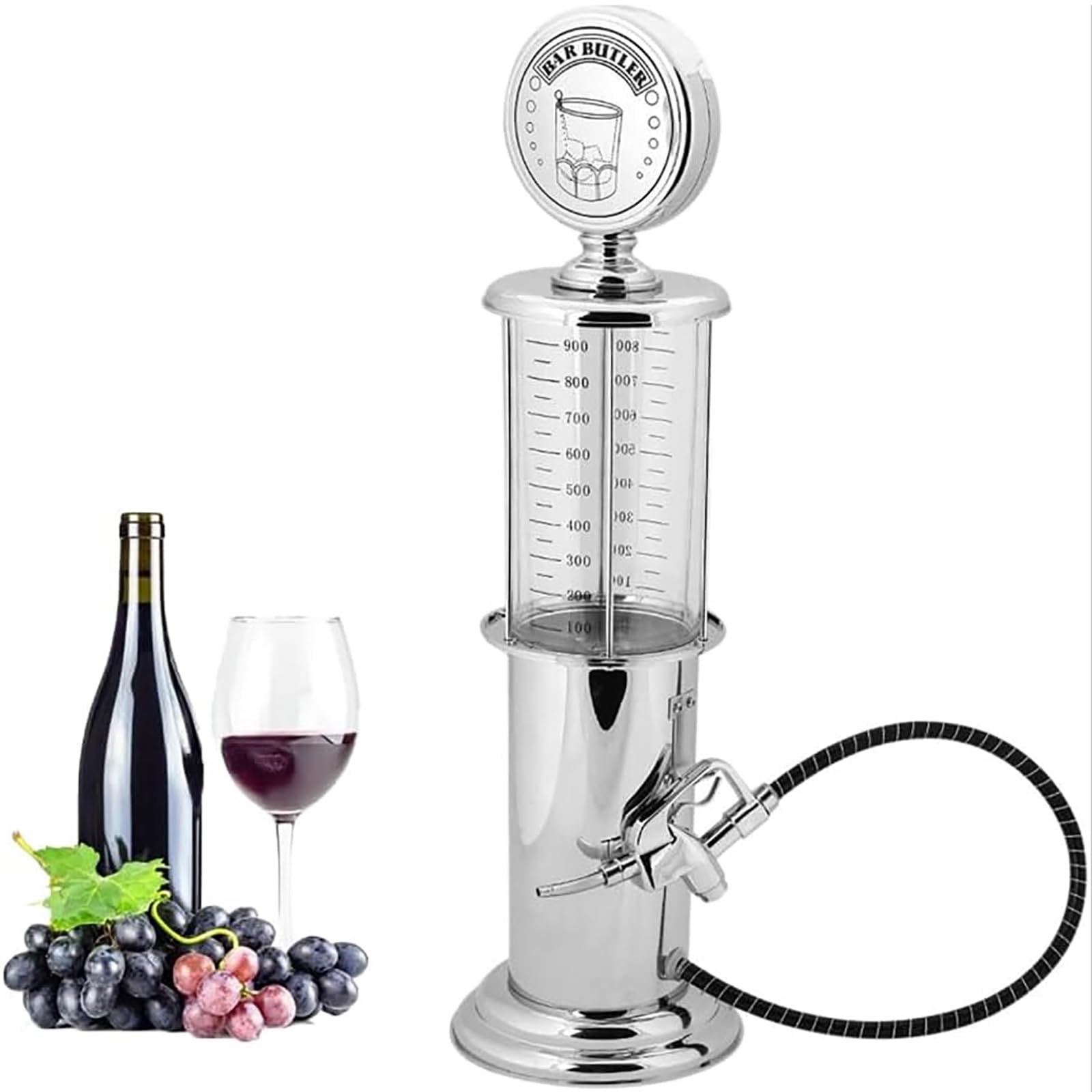 ERICAT Pistola per Champagne, Pistola a Spruzzo per Champagne con Base Antiscivolo, può Contenere 400 Ml di capacità, Distanza del Beccuccio del Vino Regolabile E Facile da Controllare, per Giochi