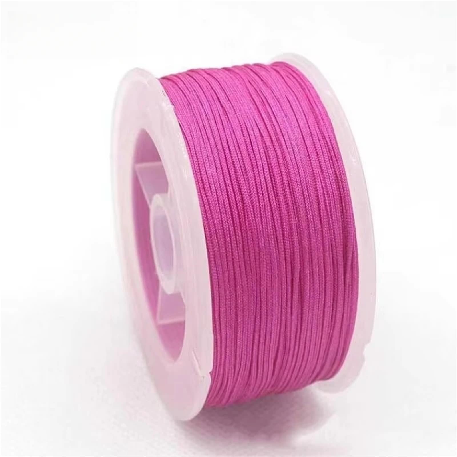 Elastic String for Bracelets 10Roll for BraceletsNylon Cord Chinese Knot Macrame Rope Bracelet Braided Tassels Beading Thread DIY Jewelry Accessories(Rose,1.0mm 35m)