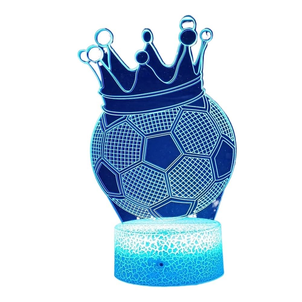Balón de fútbol luz nocturna 3D ideal como regalo de cumpleaños para niños con 16 colores 5