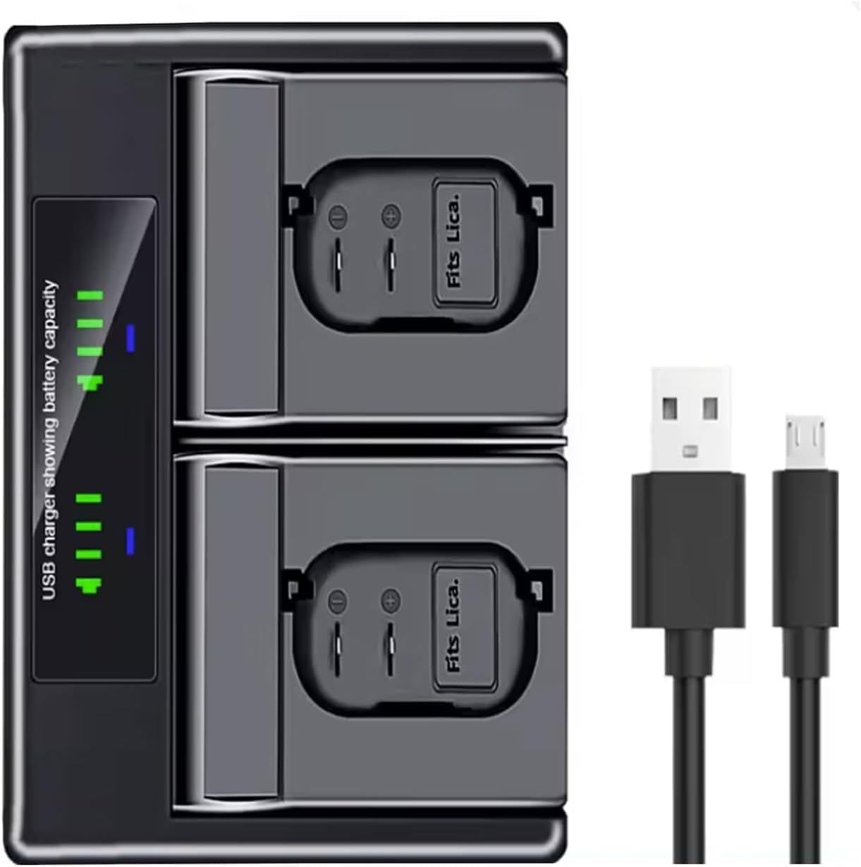 Chargeur de voyage USB double pour Leica BP-SCL7