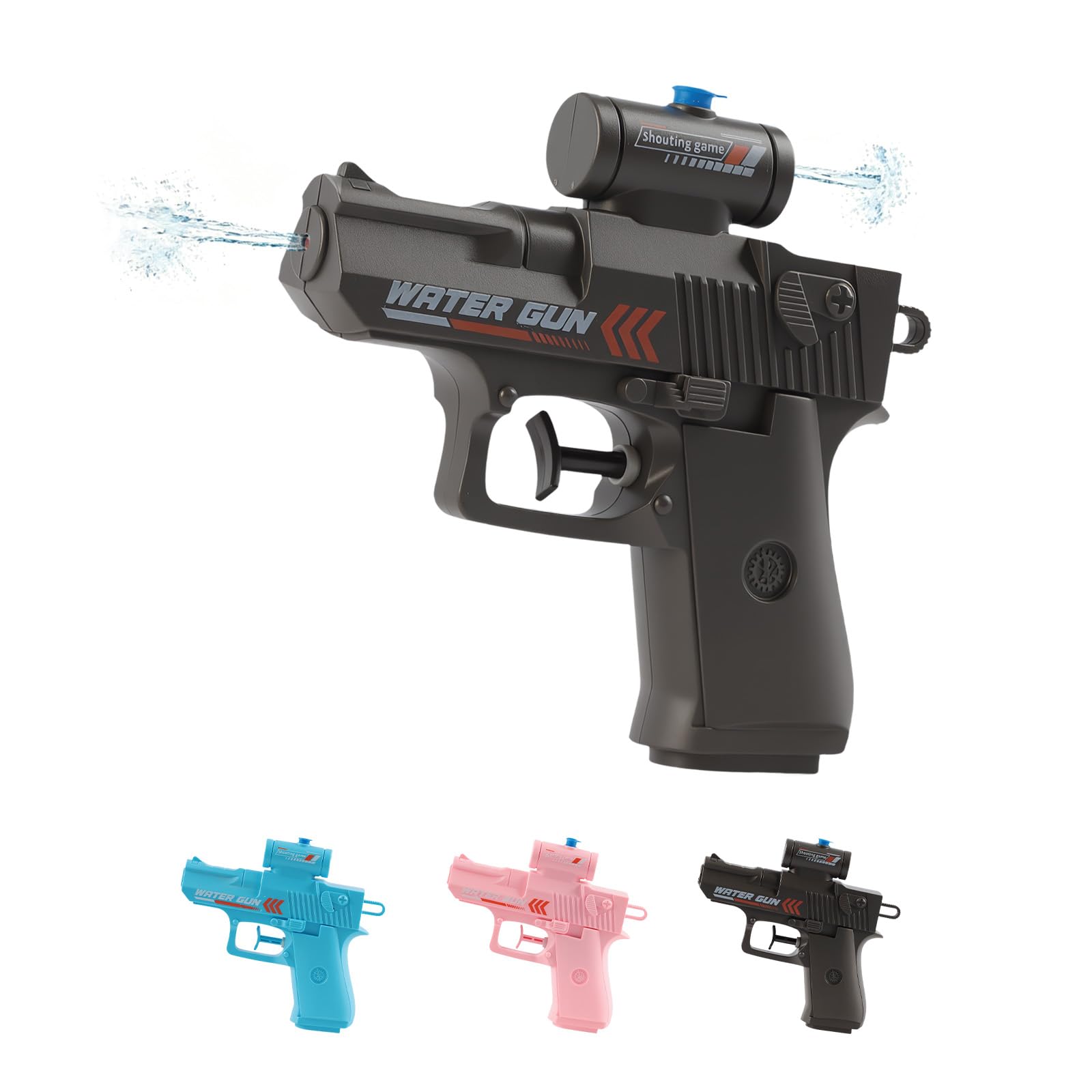 Prank Water Gun - Reverse Two-Way Squirt Toy, Dual Nozzle Water Pistol, Front and Back Spray Creative Prank Squirt Gun, Lightweight Summer Pool Fighting Toy for Pool Beach Summer Party Fun & Jokes — image 1