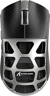 ماوس ألعاب لاسلكية R3 وشريط تثبيت بتقنية البلوتوث/2.4 جيجاهرتز/سلكية بمستشعر بصري PAW3395 26Kبدقة 26000 نقطة لكل بوصة أزرار قابلة للبرمجة اكسسوارات لأجهزة الكمبيوتر/اللاب توب/ماك من اتاك شارك (رمادي)