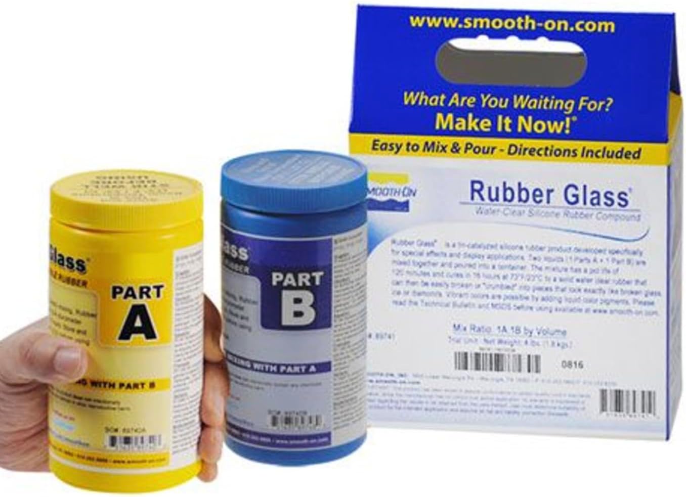 Smooth-On Rubber Glass Water-Clear Silicone Rubber Compound 910 gram