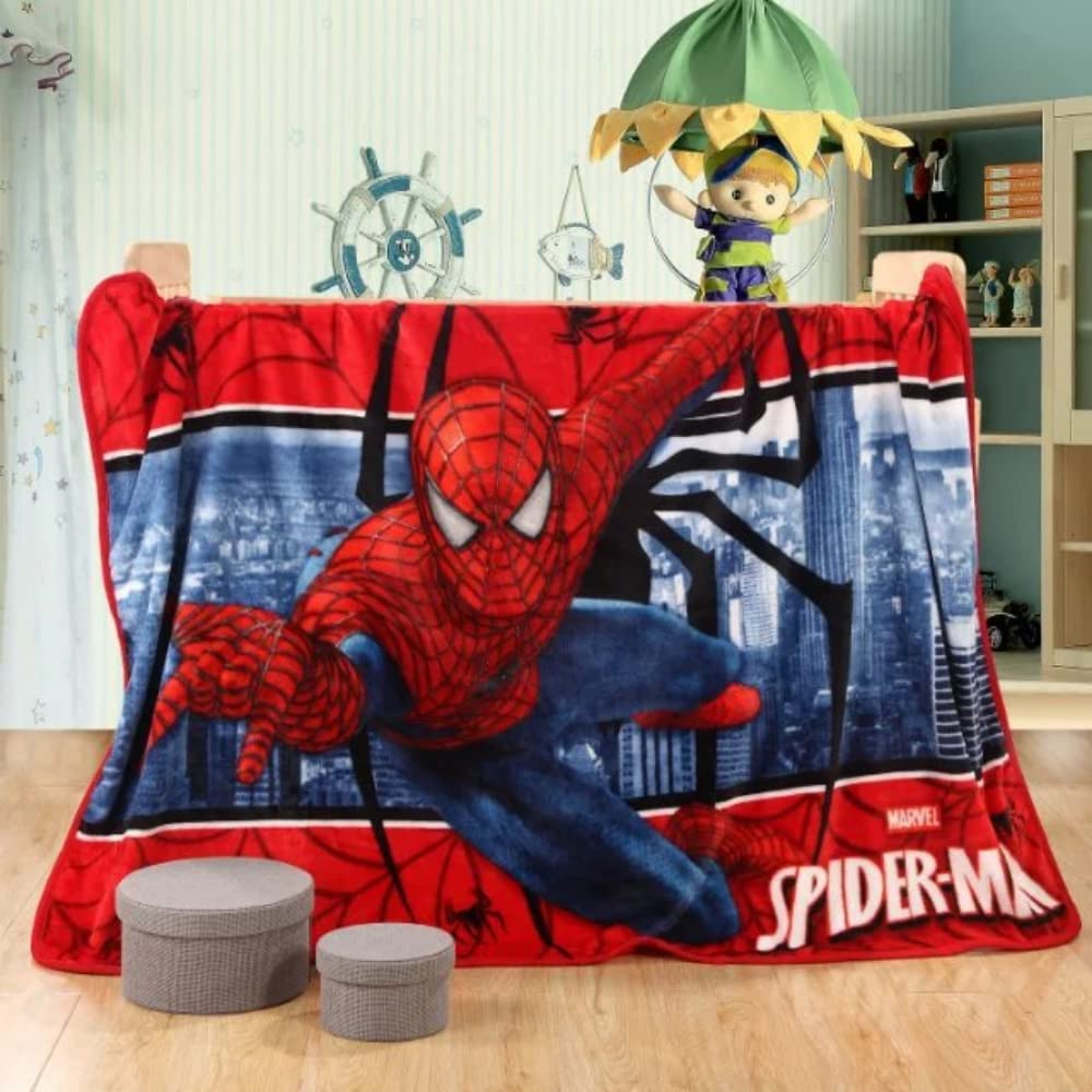 Amazon｜スパイダーマン 毛布 シングル ブランケット ぶらんけっ