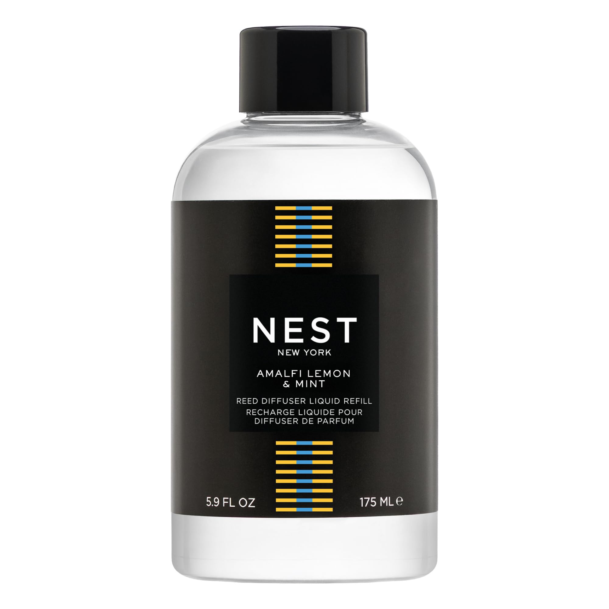 NEST New York Reed Diffuser Liquid Refill, Amalfi Lemon & Mint - 5.9 fl oz - Fragrance for Up to 90 Days - Flame Free