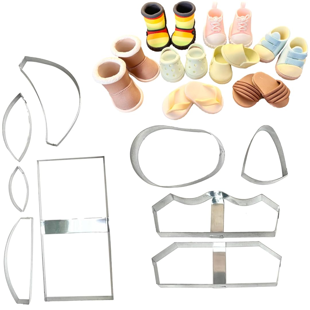 Valley Cutter Company Multi Shoe Sugarcraft Cutter - Free Access to Instruction Video - 10 Piece Set