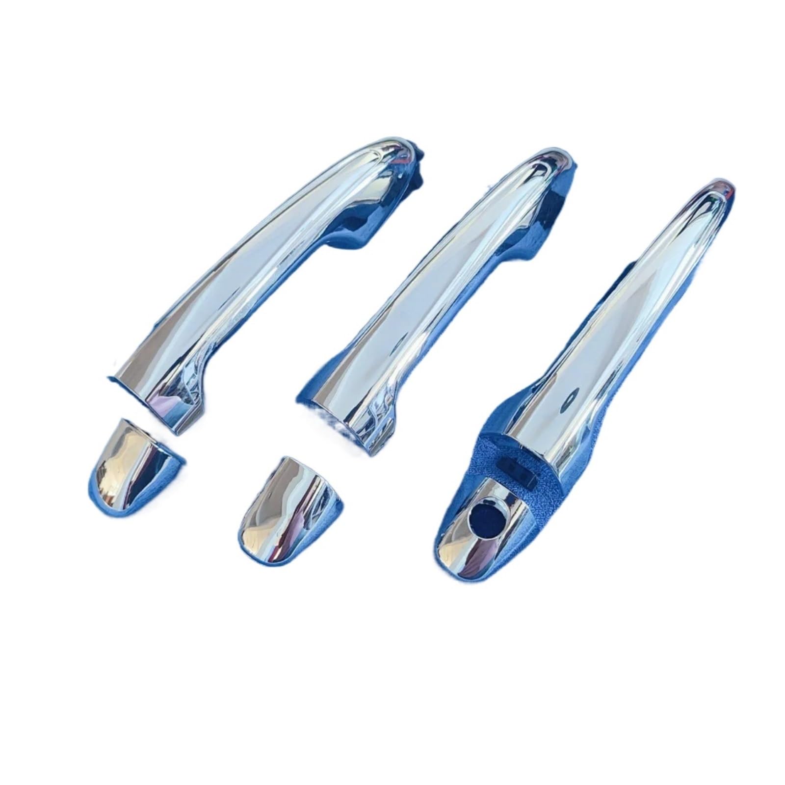 Kedfbts One Color Car Outer Handle Compatible With Toyota For Hilux For Revo 2015-2021 2022 For Rav4 2013 2014-2016 Exterior Door Handle Chrome Front Rear Left Right