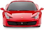 Voiture télécommandée Rastar Ferrari, Modèle de voiture Ferrari 458 Italia à l'échelle 1/24, Voiture jouet Ferrari rouge