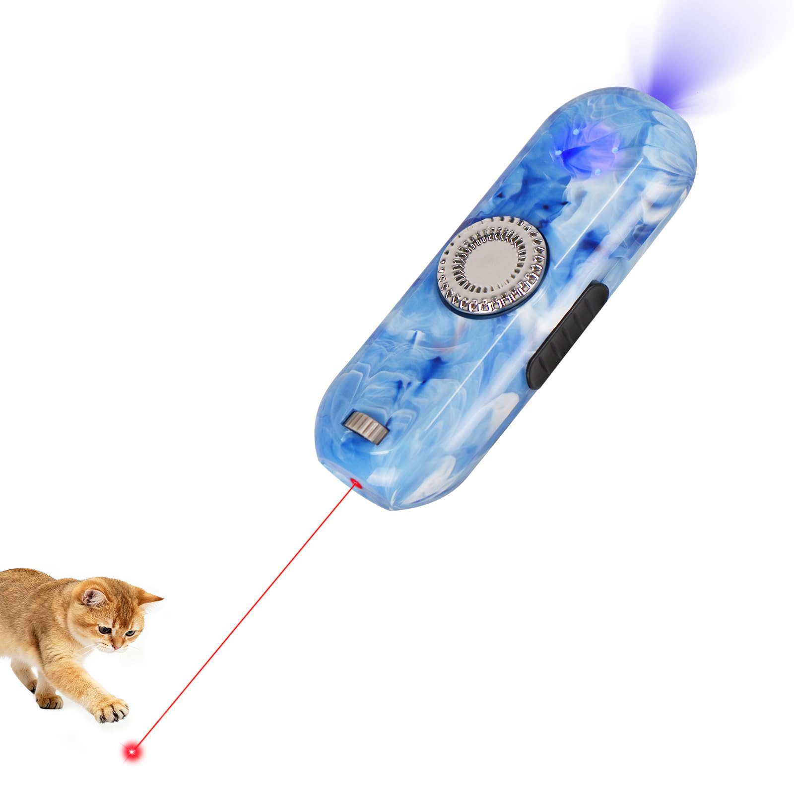 TBTeek Cat Toy, Finger Rotatable, 3 Modes, 5 Fun Patterns