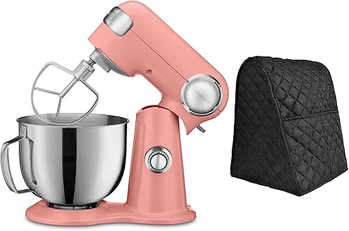 Cuisinart Precision Master SM-50 5.5 cuartos de galón mezclador de soporte (coral colorante) con soporte Liamtu cubierta a prueba de polvo y bolsa