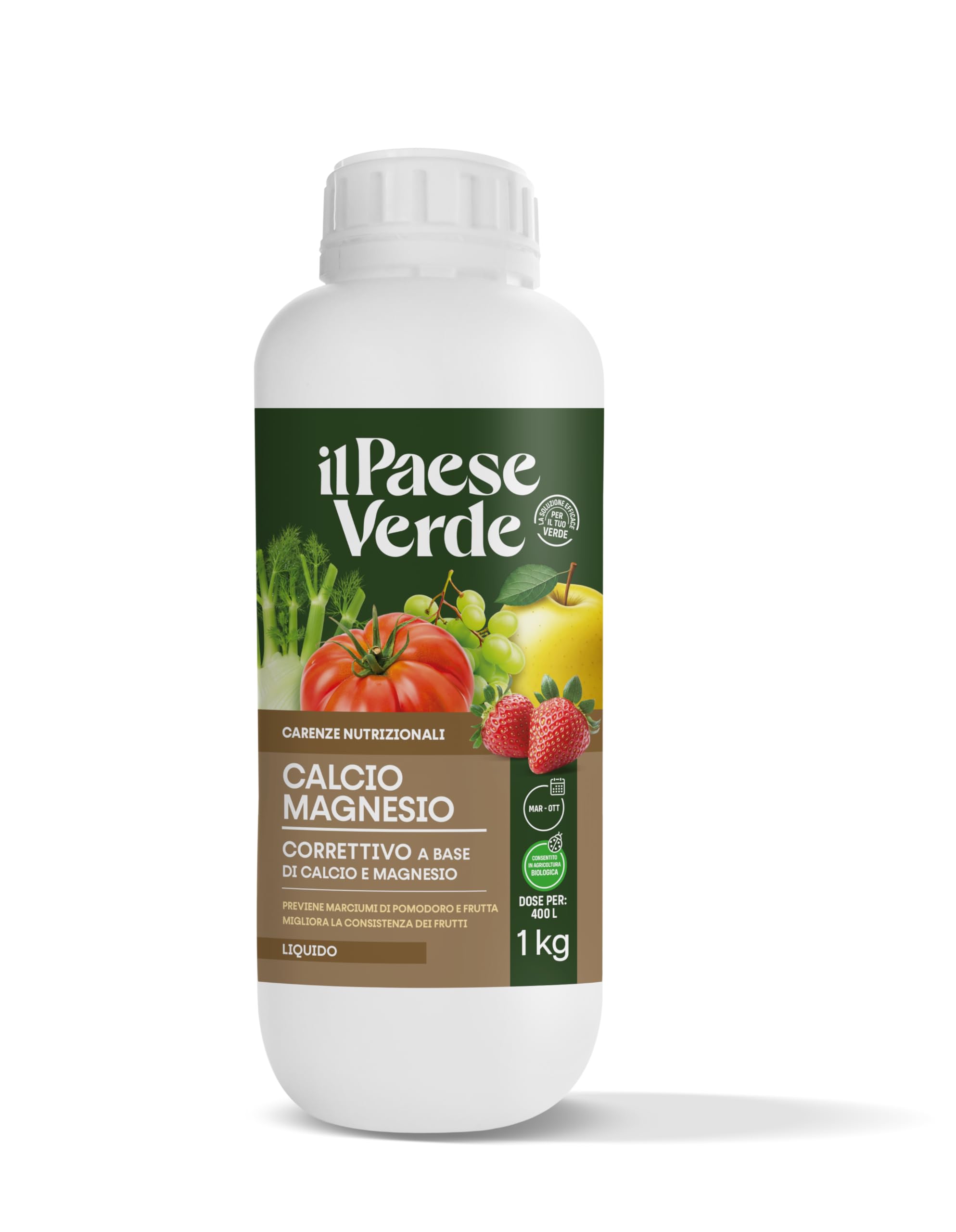 Il Paese Verde Calciomagnesio Correttivo a Base di Calcio e Magnesio per Prevenire e Curare Carenze Nutrizionali Ideale per Piante da Frutto, Vite, Agrumi e Ortaggi 1kg : Il Paese Verde Calciomagnesio Correttivo a Base di Calcio e Magnesio per Prevenire e Curare Carenze Nutrizionali Ideale per Piante da Frutto, Vite, Agrumi e Ortaggi 1kg :