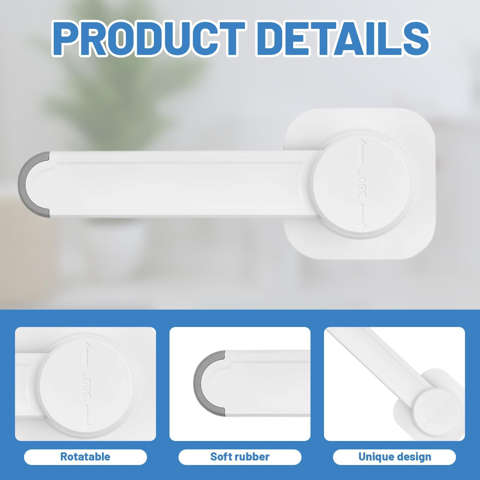 Toilet Lock, Toilet Door Lock, Easy to Install, Home Bathroom Protection - Image 3