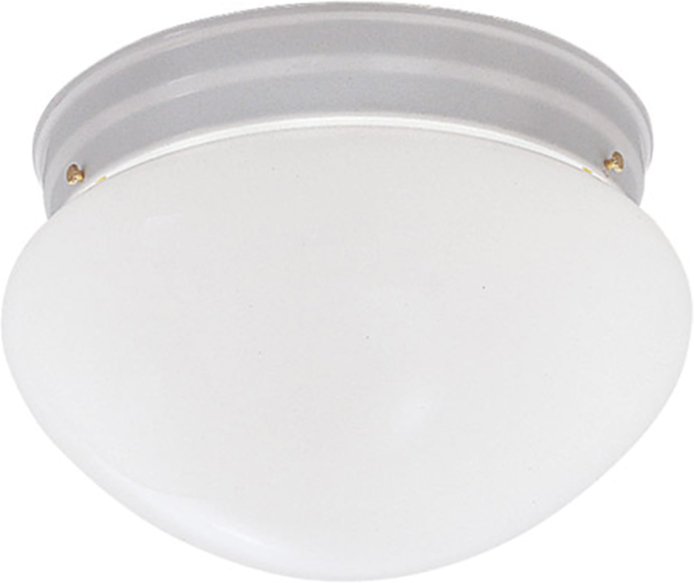 DESIGNERS FOUNTAIN 2-Lights Flush Mount Ceiling Light, 9 Inch Lighting Fixture for Kitchen, Bedroom, Bathroom, and Hallway, Frosted White Glass, White, 4732-WH