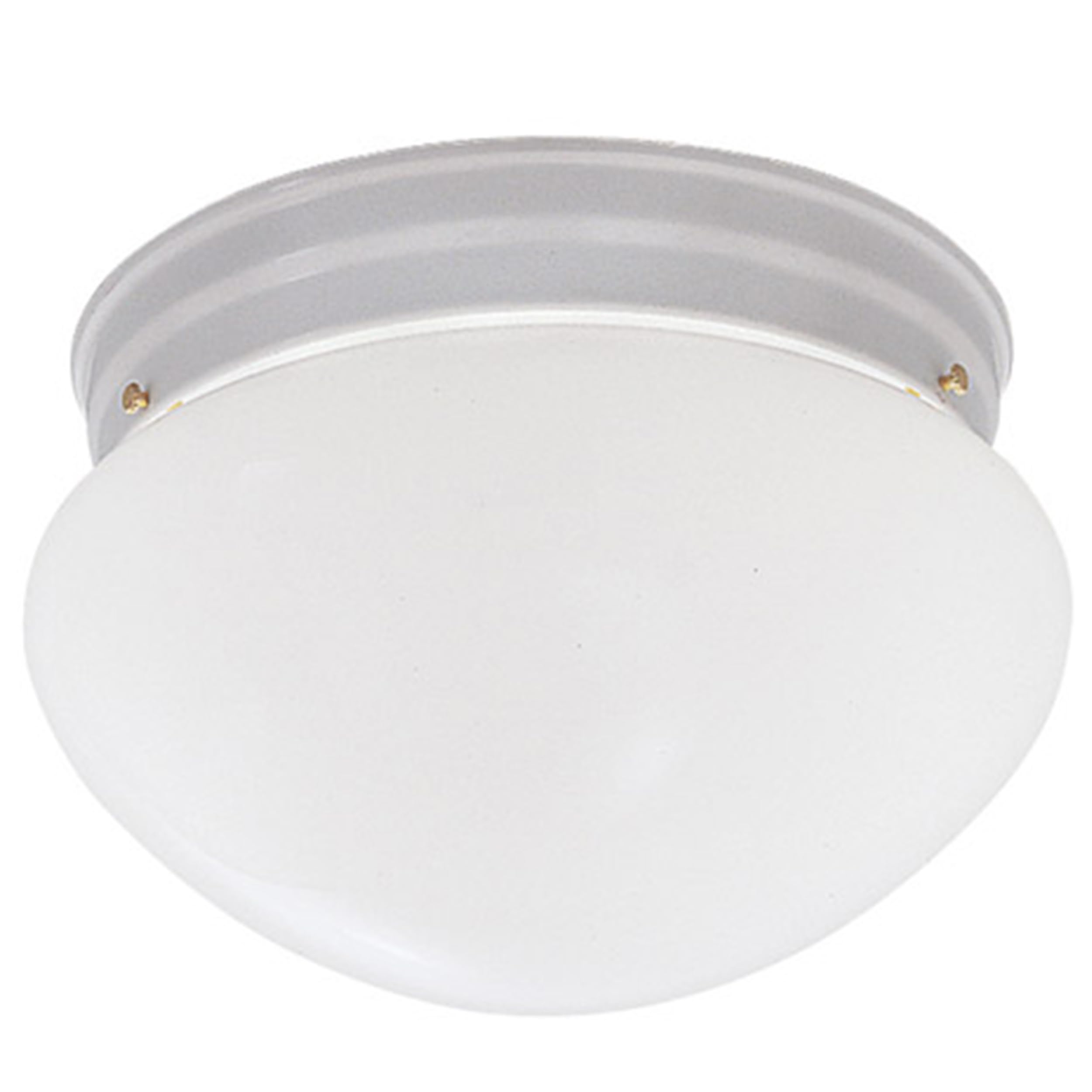 Designers Fountain 9 in 2-Light Flush Mount Ceiling Light with Frosted Glass Shade, White, 4732-WH