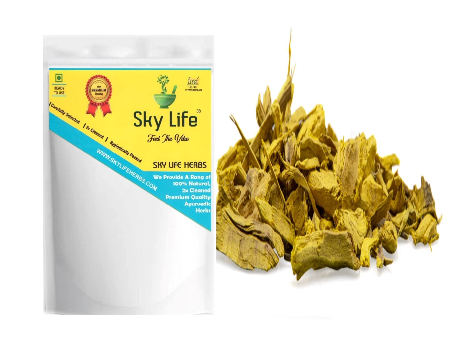 Sky life ® Daru Haldi - Indian Berberry - Daruhaldi Dried Herb - Berberry Aristata - Daru Haridra - Daruhaldi - darhaldi - Mani Pusupa - 100Grm