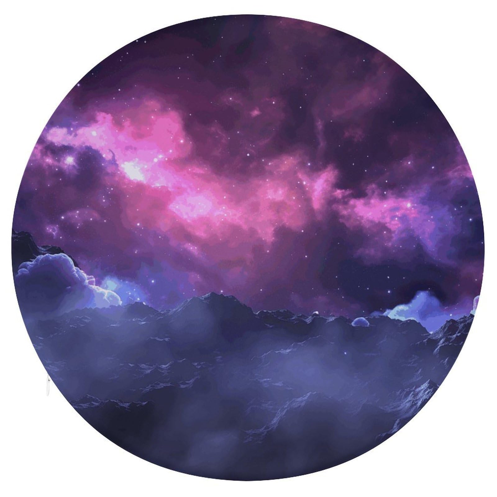 Wsoihfec Style Magic Galaxy Sky Purple Seat Cushion Round Chair Pad