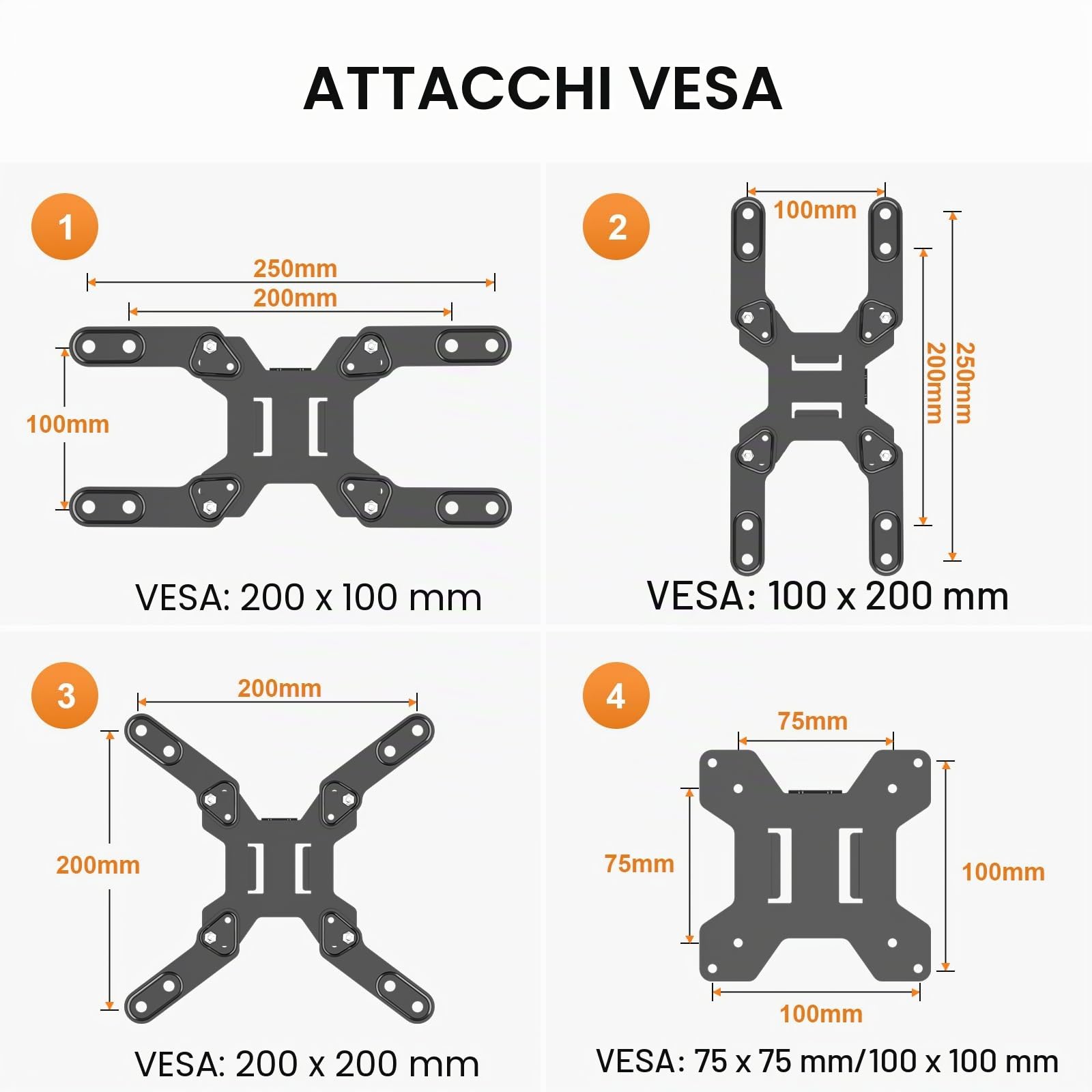 XINLEI Supporto TV da Parete Girevole, Staffa TV con Braccio Orientabile & Estendibile, Inclinazione e Rotazione per Schermi LED/LCD/Plasma 13-42 Pollici, Portata Max 20 kg