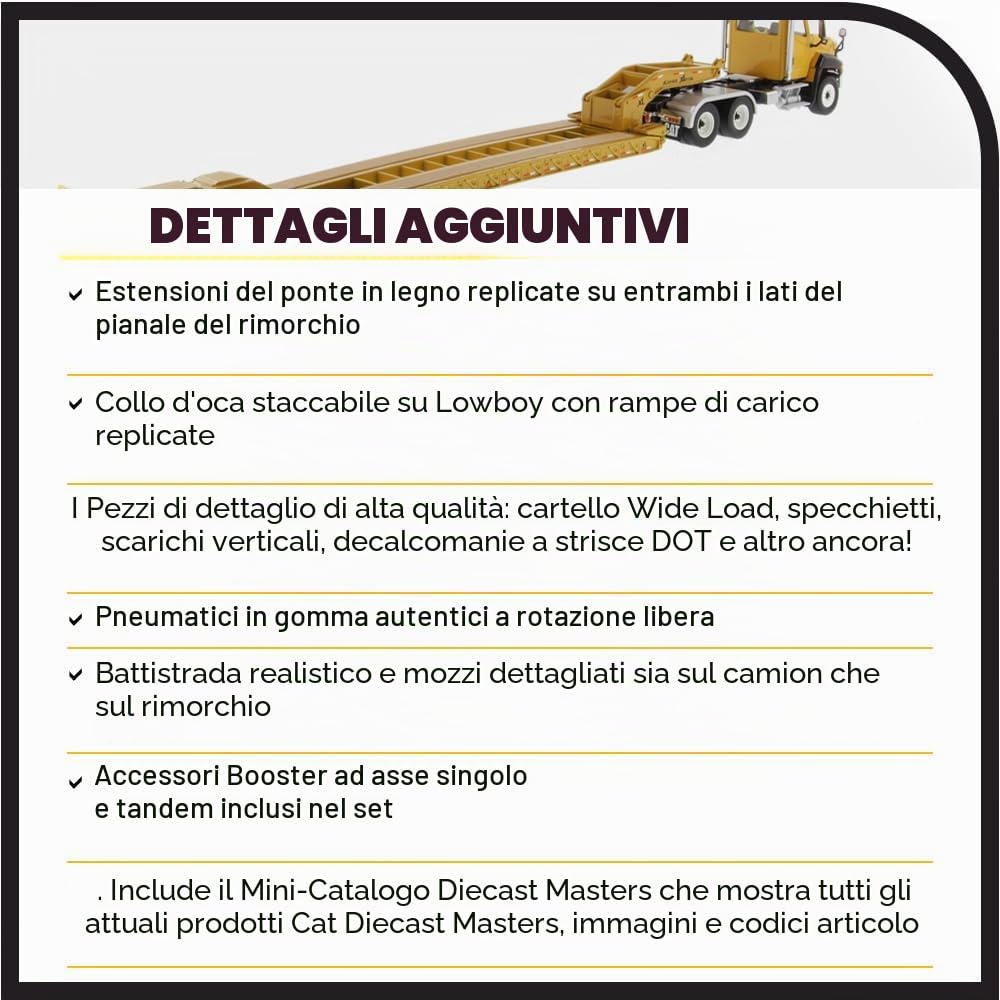 Diecast Masters 85503c - Trattore Cat CT660 Day Cab con rimorchio XL120, scala 1:50, da 14 anni, in scatola di cartone, adatto ai collezionisti
