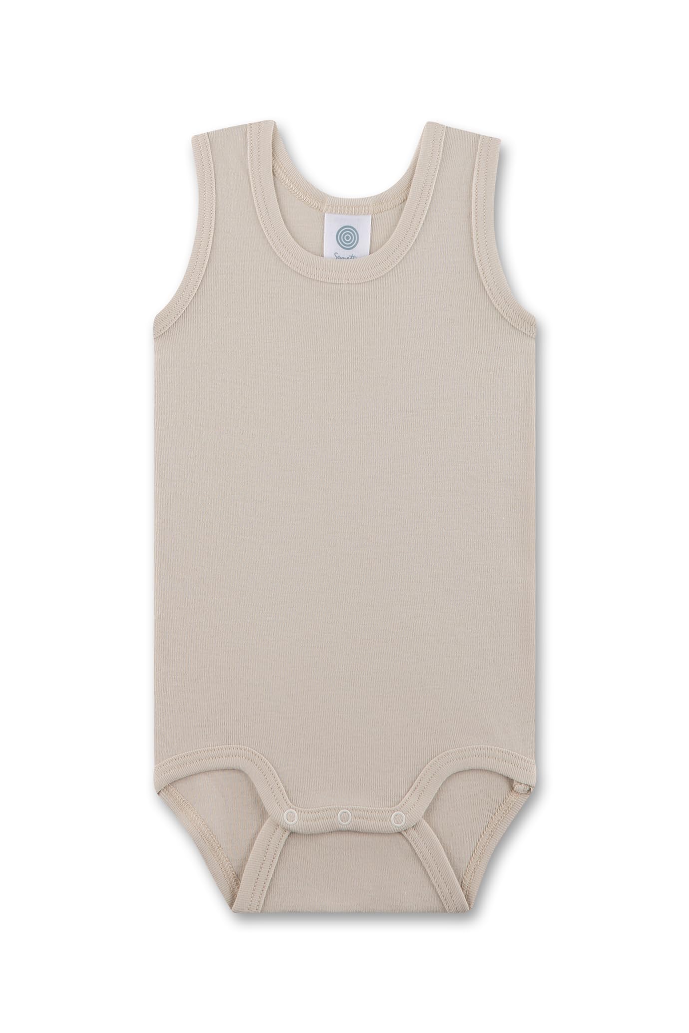 Sanetta Baby-Body ärmellos (Doppelpack) beige Regenbogen | Hochwertiger und nachhaltiger Unisex-Body aus Bio-Baumwolle. Inhalt: 2er Set Baby Body