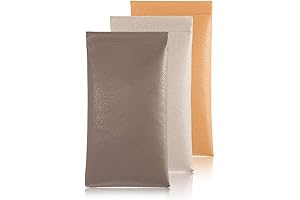 Squeeze Leather Sunglasses Pouches - 3 Pack of Protective Slim Glasses Cases
