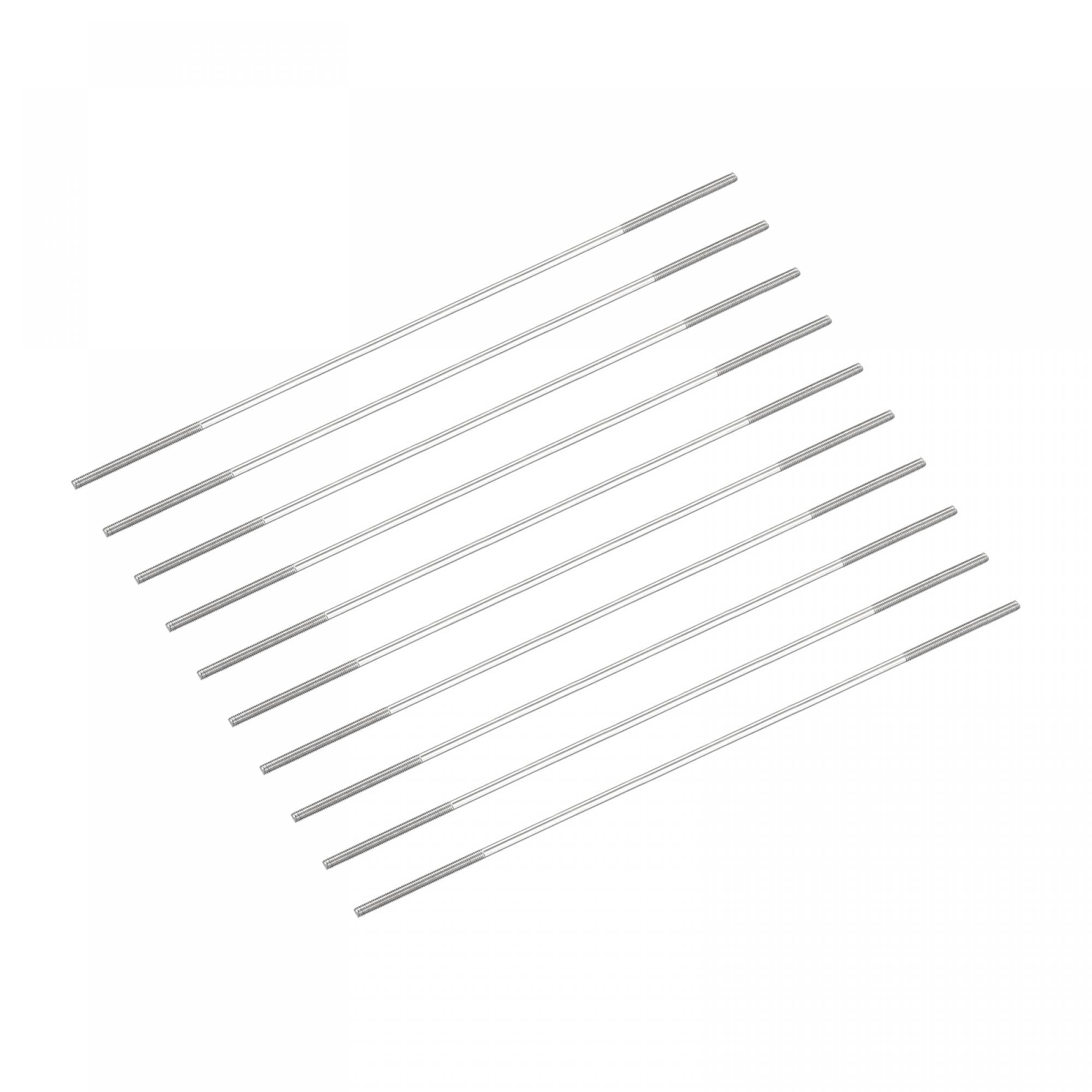 sourcing map Double Ended Stud Screws (M3 Thread 150mm Length) 20pcs, 304 Stainless Steel Dual Threaded Rod Bolts - for House Maintenance