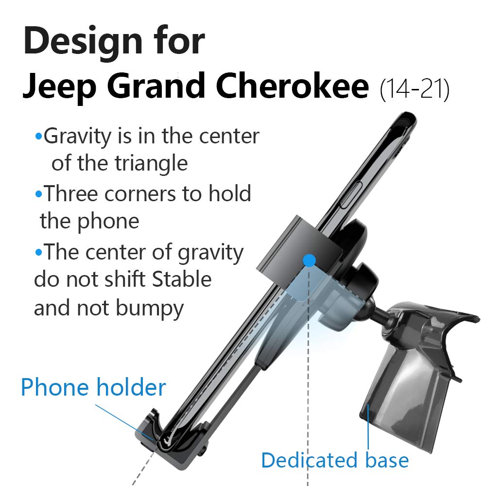 ORDALI Porta Cellulare Auto Per Jeep Grand Cherokee 2014