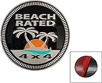 Vista 2 de Insignia de playa de metal 4 x 4, insignia automotriz 3D, gancho para maletero (clasificación de playa)