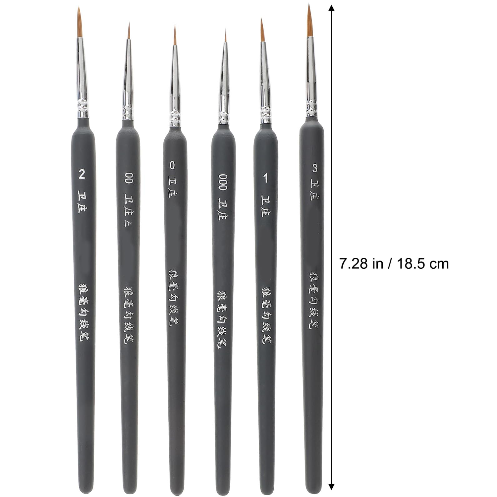 Gadpiparty Set de 6 Pinceles de Acuarela de Plástico Ligeros para Profesionales y Niños, Ideales para Pintura al Óleo y Dibujo Lineal en Detalle
