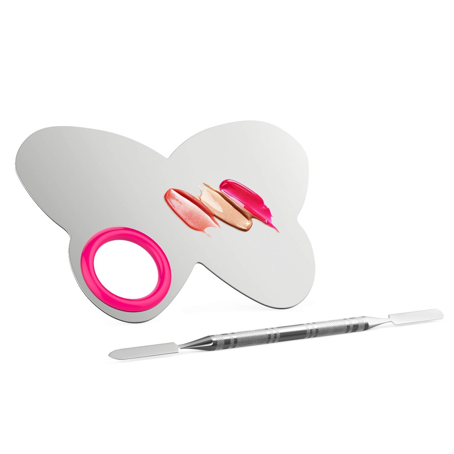Pro Salon Stainless Steel Cosmetic Makeup Palette Spatula Mixing Tool (Butterfly)-image-31