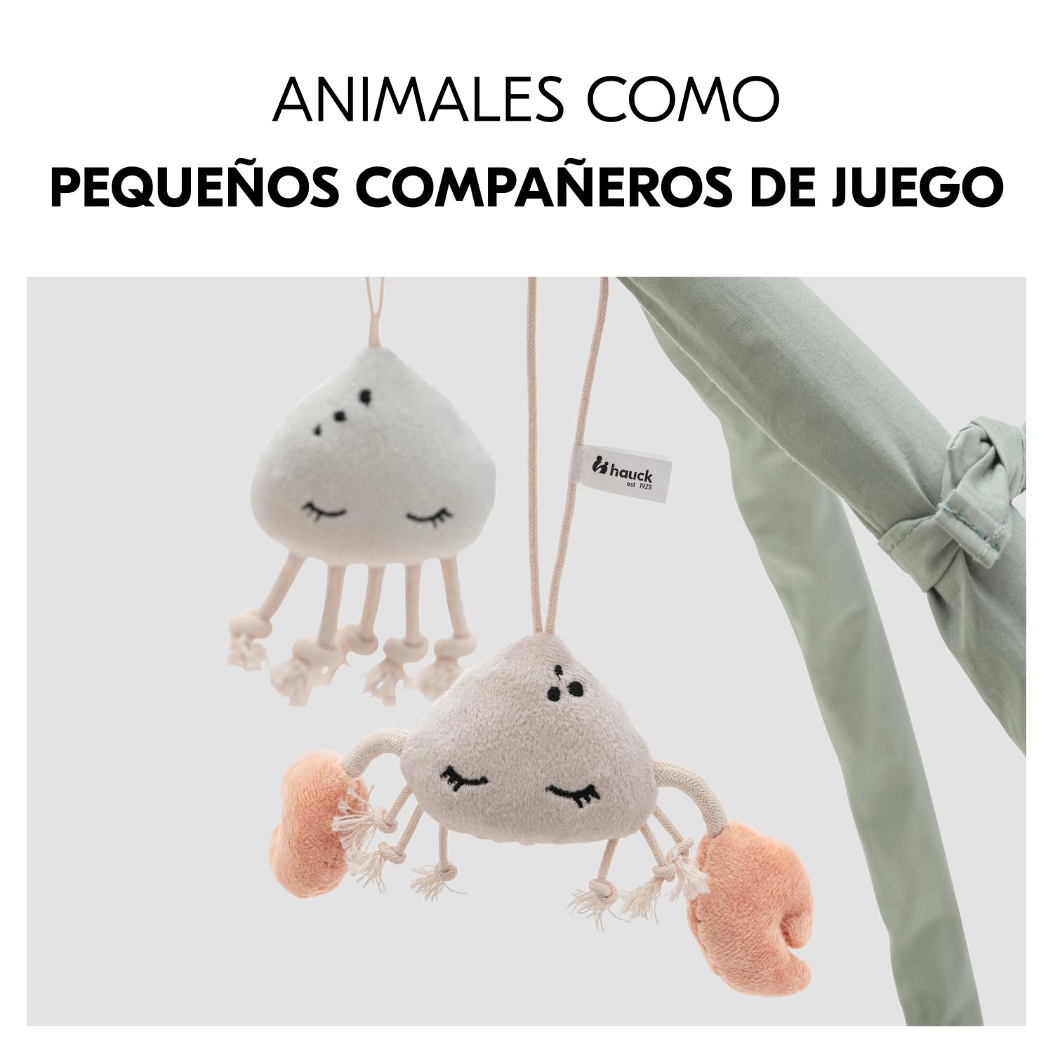 hauck Parque Infantil Bebe Relax N Watch con Arco de Actividades, Gimnasio Bebe Montessori, Manta Actividades Bebe Plegable con Espejos, Animales, Crujidos, Gris